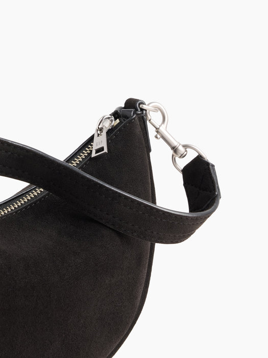 Small Vegan Suede Crescent Crossbody