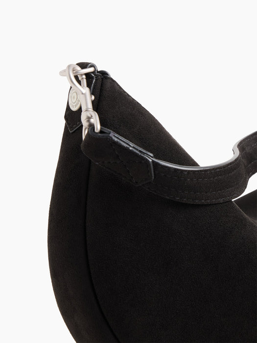 Vegan Suede Crescent Bag
