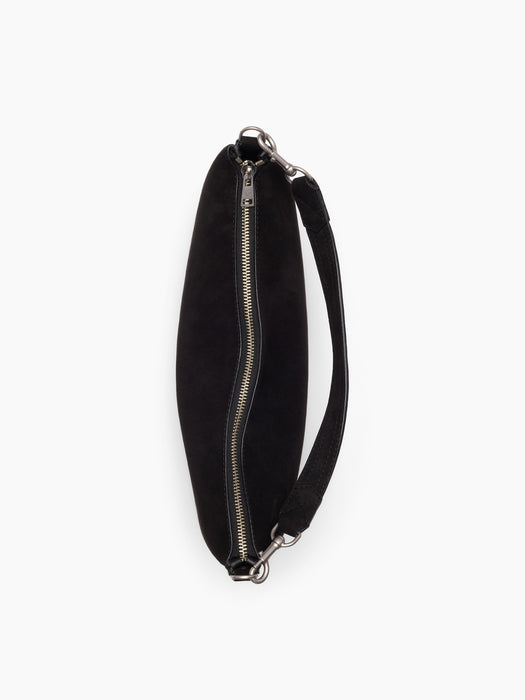 Vegan Suede Crescent Bag