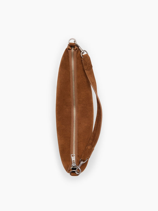 Vegan Suede Crescent Bag