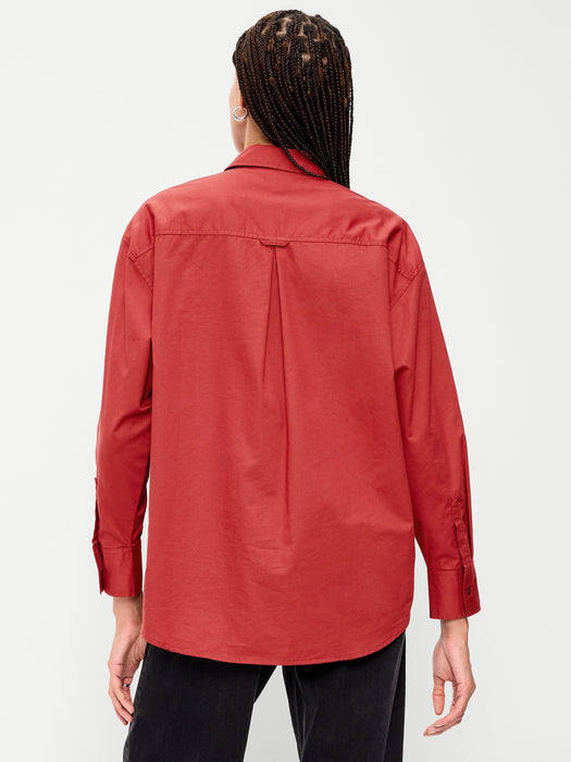Oversized Button-Down Boyfriend Shirt