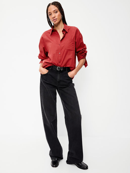Oversized Button-Down Boyfriend Shirt