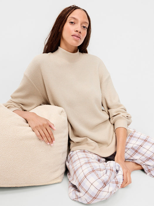 Oversized Mock-Neck Long-Sleeve Top