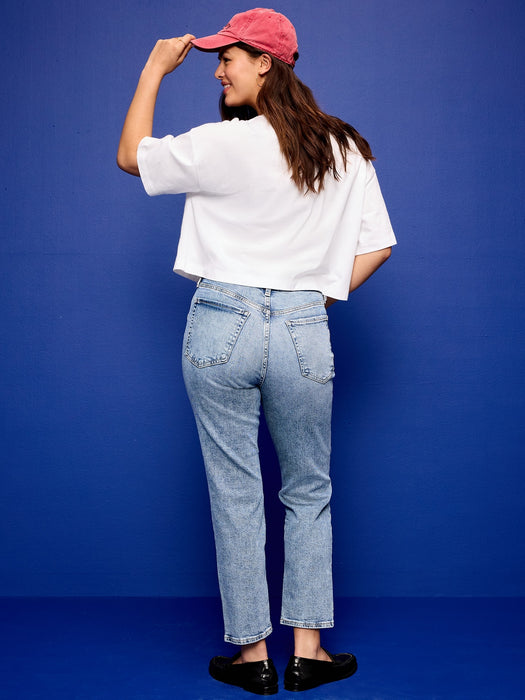 High-Waisted OG Straight Ankle Jeans