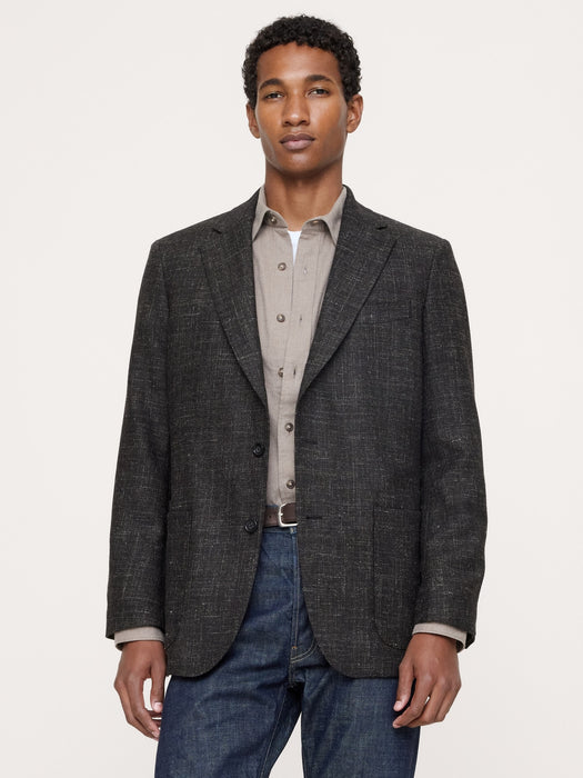Tailored Slim Italian Wool-Blend Suit Jacket