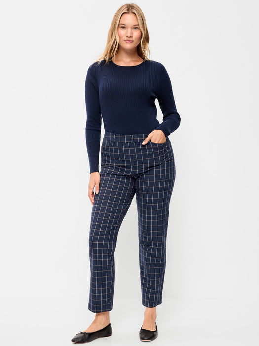 High-Waisted Pixie Straight Pants
