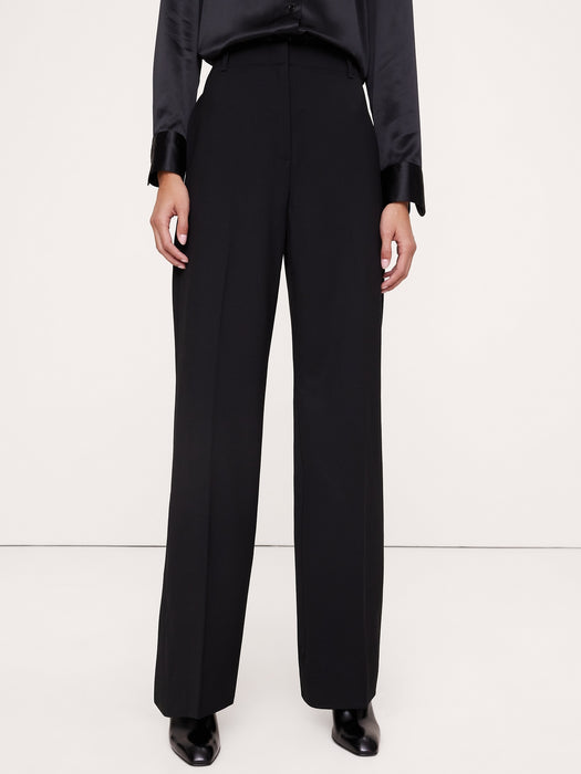 Ultra High-Rise Modern Straight Italian Lightweight Wool Pant