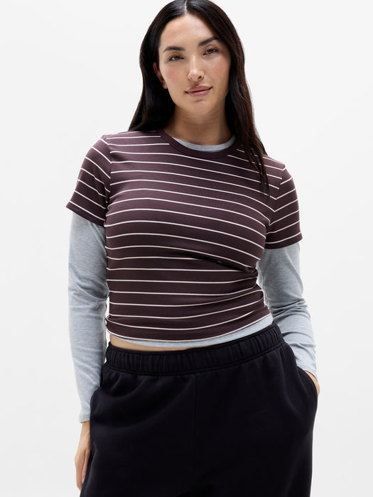 Signature Rib Crop Tee