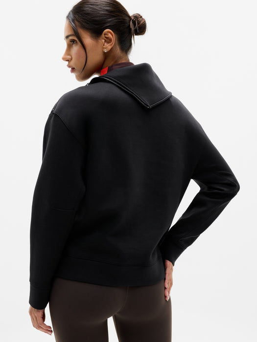Form Knit Shawl Collar Sweatshirt