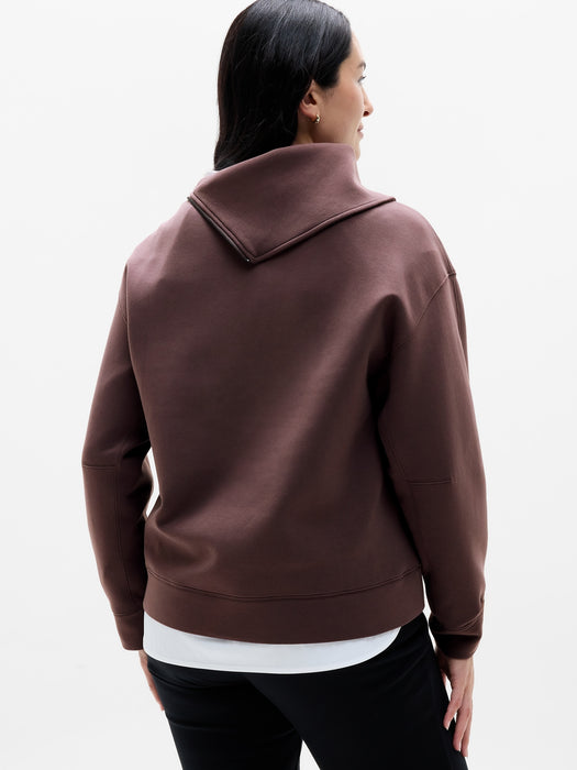 Form Knit Shawl Collar Sweatshirt