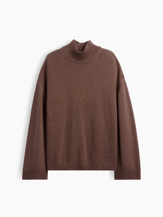 100% Cotton Oversized Mockneck Sweater
