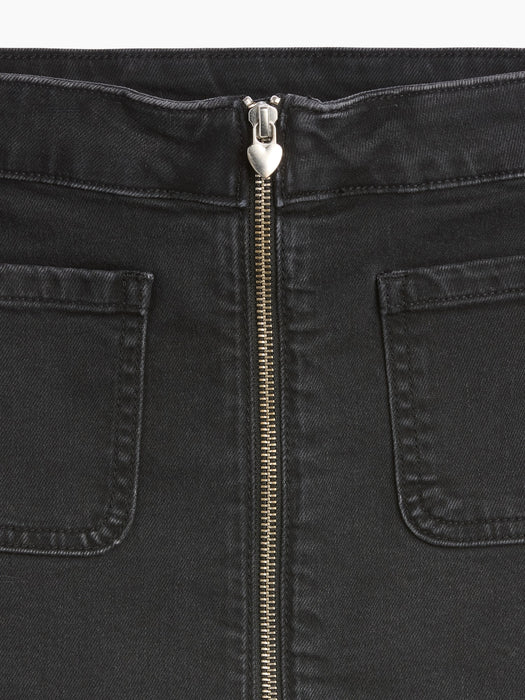 Kids Zip Denim Skirt