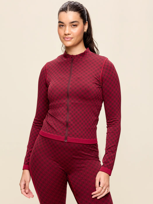 Seamless Jacquard Full-Zip Jacket