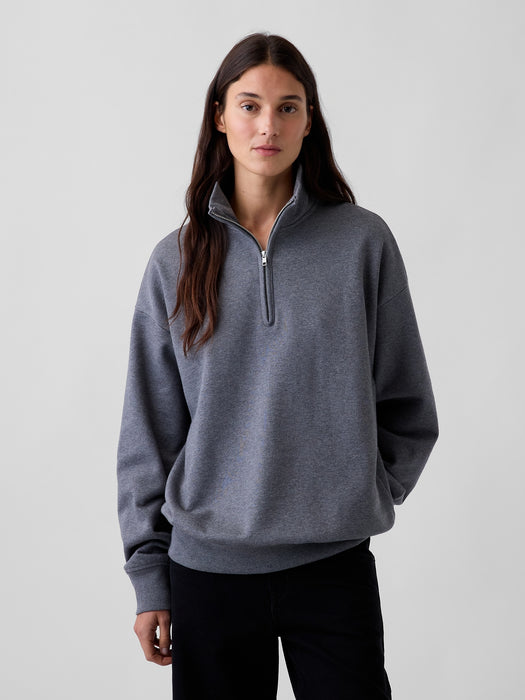 Heavyweight Oversized Quarter-Zip Pullover