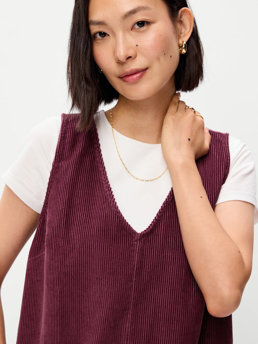 Sleeveless Pinafore Mini Dress