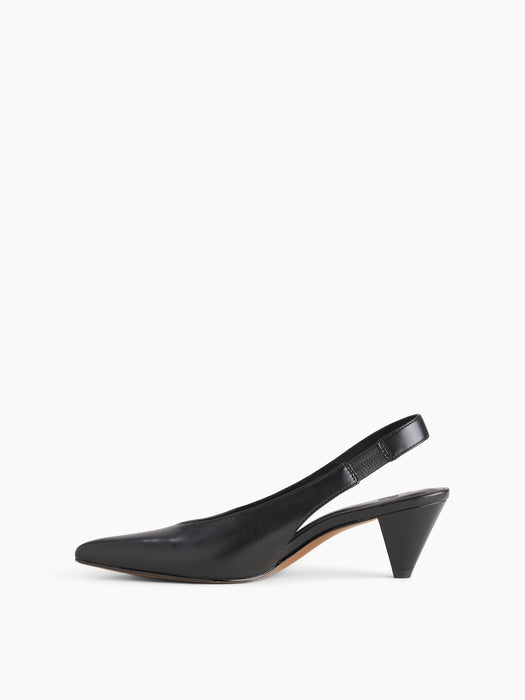 Vegan Leather Slingback Mules