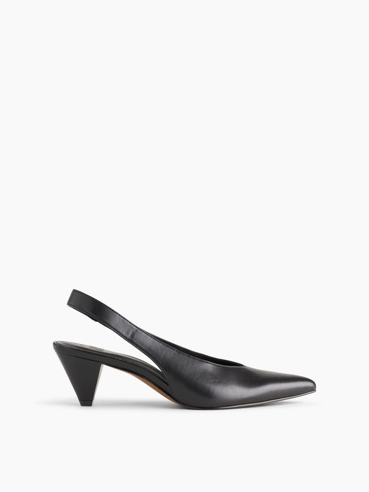 Vegan Leather Slingback Mules