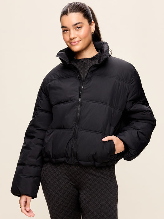 Funnel-Neck Core Puffer Jacket