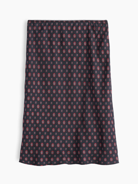 Satin Bias-Cut Skirt