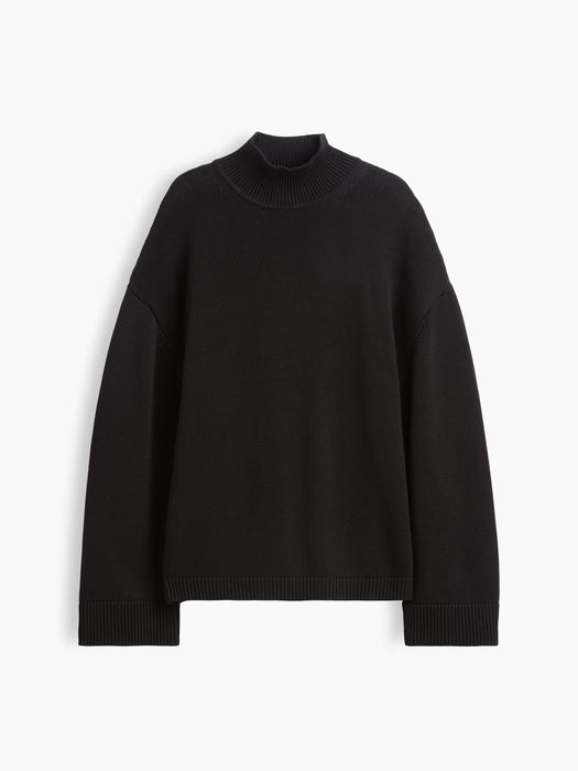 100% Cotton Oversized Mockneck Sweater