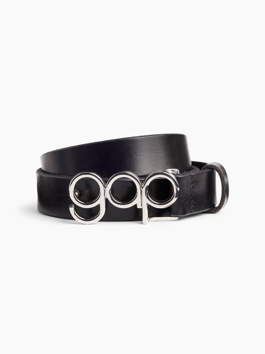 100% Leather Bubble Logo Belt