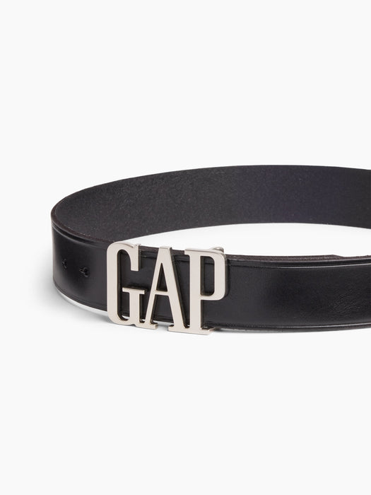 100% Leather Logo Belt