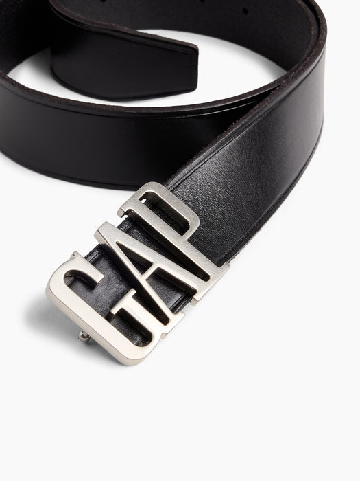 100% Leather Logo Belt
