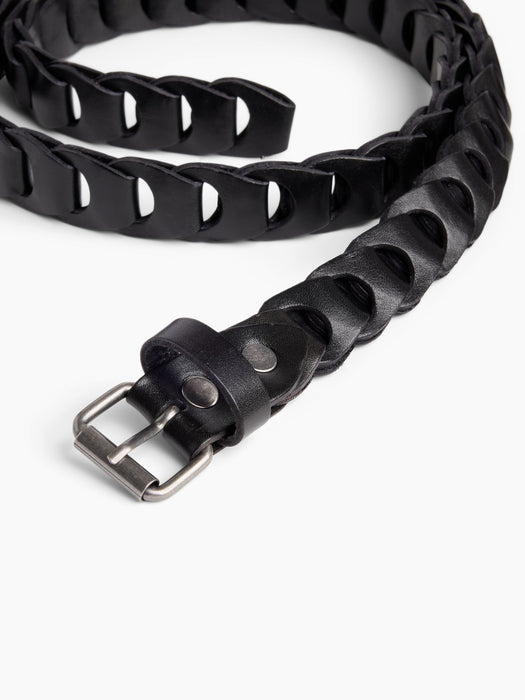 100% Leather Braided Belt