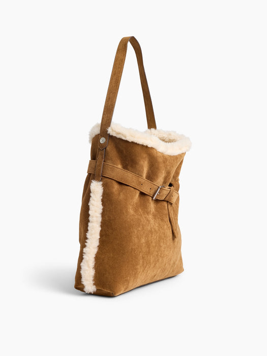 Vegan Suede Shoulder Bag