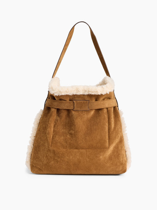 Vegan Suede Shoulder Bag