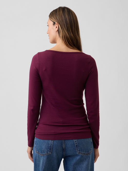 Maternity Modern Boatneck T-Shirt