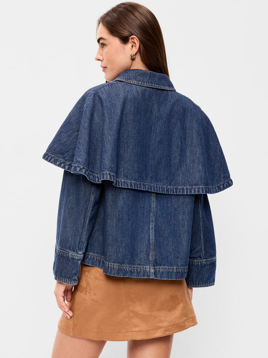 Denim Cape Jacket