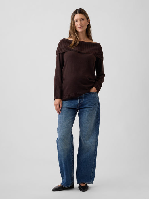 Maternity CashSoft Off-Shoulder Sweater