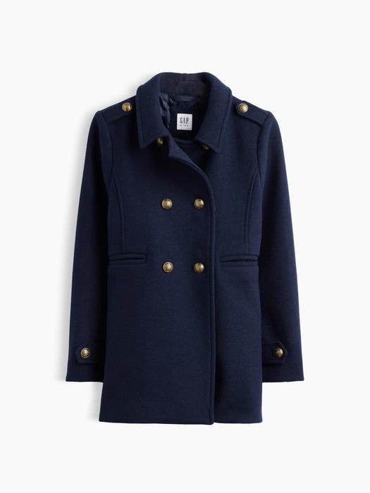 Kids Wool-Blend Peacoat