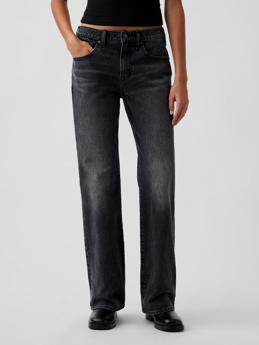 Mid Rise Relaxed Flare Jeans