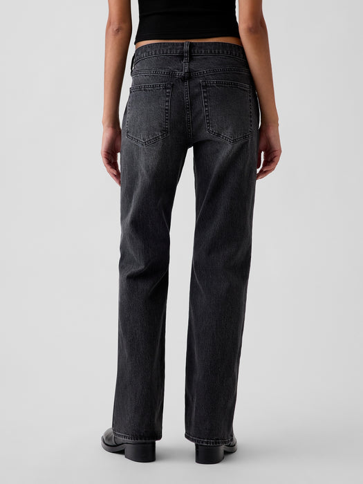 Mid Rise Relaxed Flare Jeans
