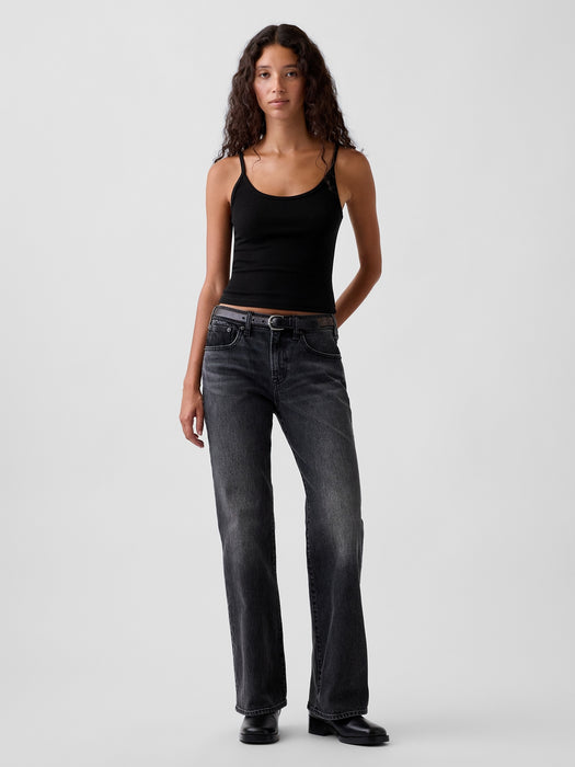 Mid Rise Relaxed Flare Jeans