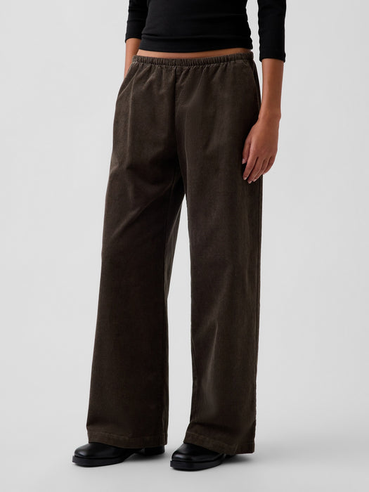 Corduroy Easy Wide-Leg Pants