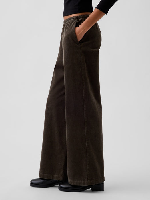 Corduroy Easy Wide-Leg Pants