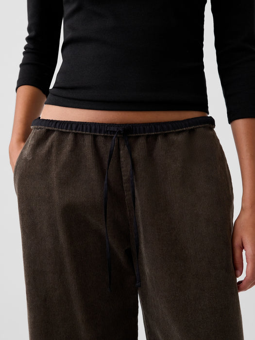 Corduroy Easy Wide-Leg Pants