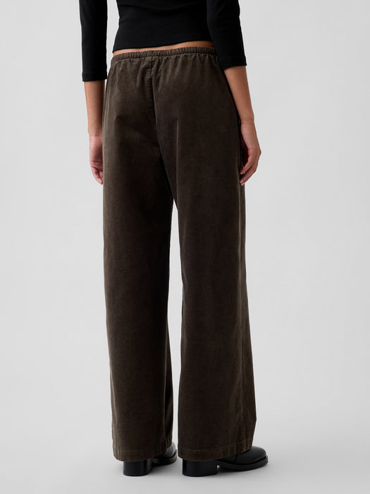 Corduroy Easy Wide-Leg Pants