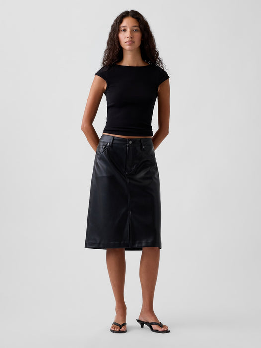 Vegan Leather Pencil Skirt
