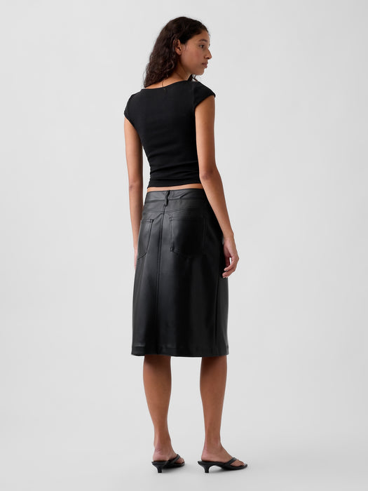 Vegan Leather Pencil Skirt