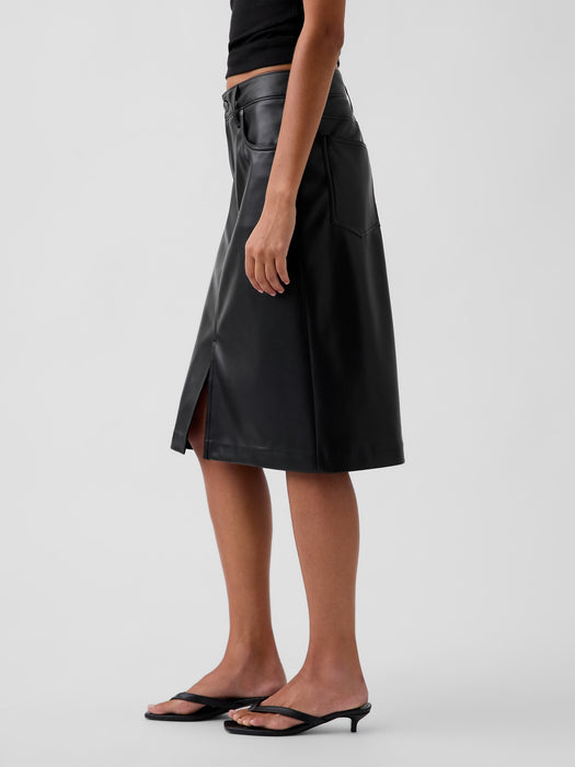 Vegan Leather Pencil Skirt