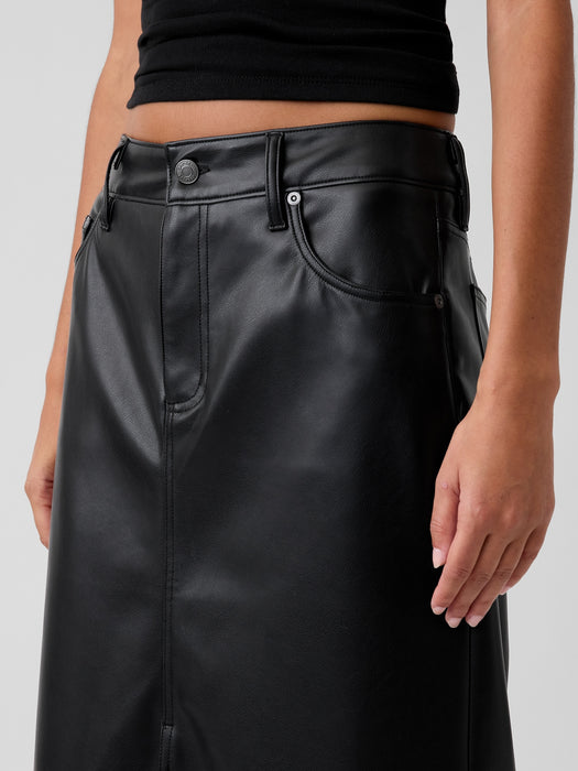 Vegan Leather Pencil Skirt
