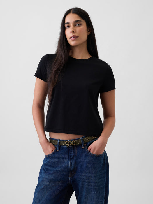 Suede Studded Logo Belt