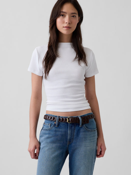 100% Leather Braided Belt
