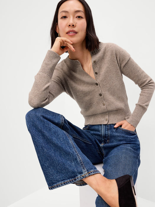 SoSoft Cropped Crew-Neck Cardigan
