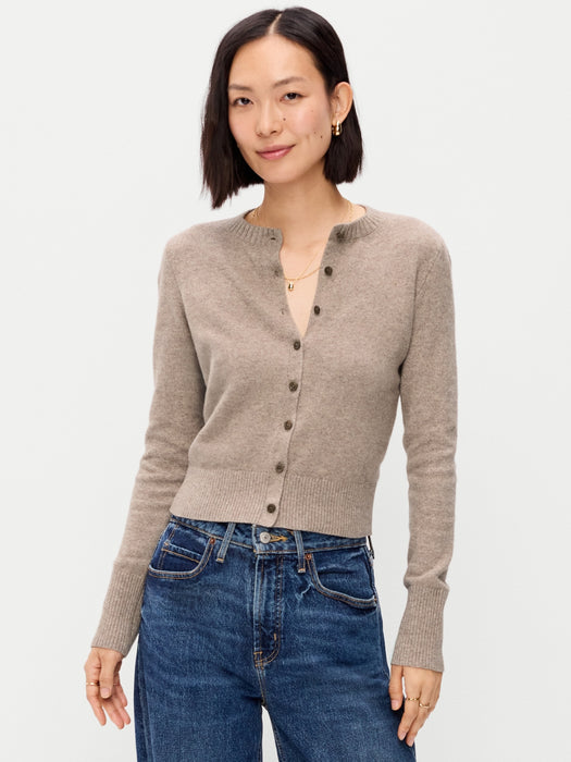 SoSoft Cropped Crew-Neck Cardigan