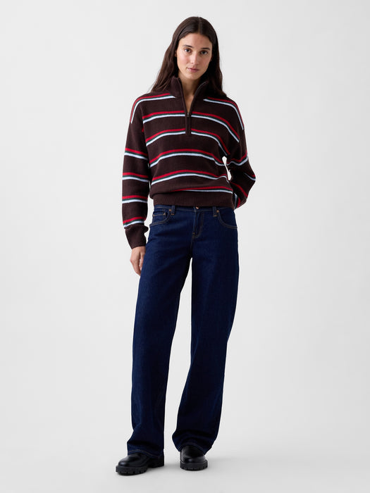 CashSoft Oversized Half-Zip Sweater